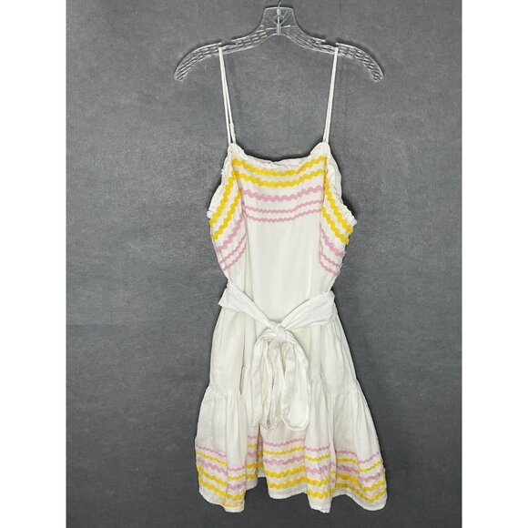 Lisa Marie Fernandez for Target Sundress Sz XL Ruffle Linen Tie Lined Party Glam - Picture 1 of 13